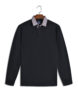 Black Plain Pure Cotton Rugby Polo