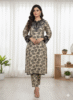 Premium Khaddar Embroidered 2-Piece – Cream & Black Elegance