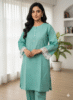 Star Club Green Lawn 2-Piece Suit with Lace Sleeves