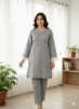 Star Club Gray Lawn 2-Piece Suit with Lace Sleeves