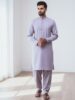 "Stylish Men’s Light Wool Shalwar Kameez – Light Purple | Trendy Ethnic Wear"